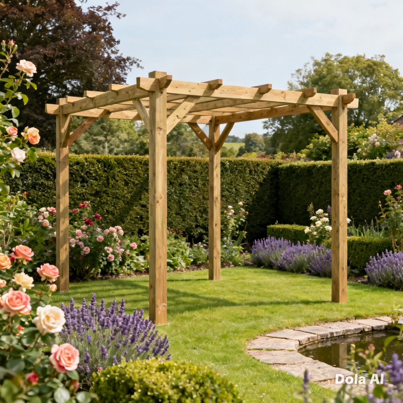2m x 2m pressure treated timber pergola kit - Serendipity Woodcraft